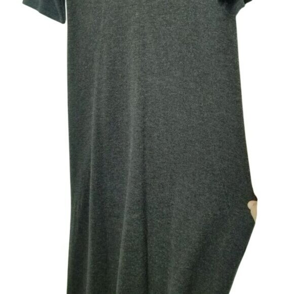 J.Jill Petite S Viscose Wool Blend Gray Maxi Dress Dry Clean - Picture 13 of 15